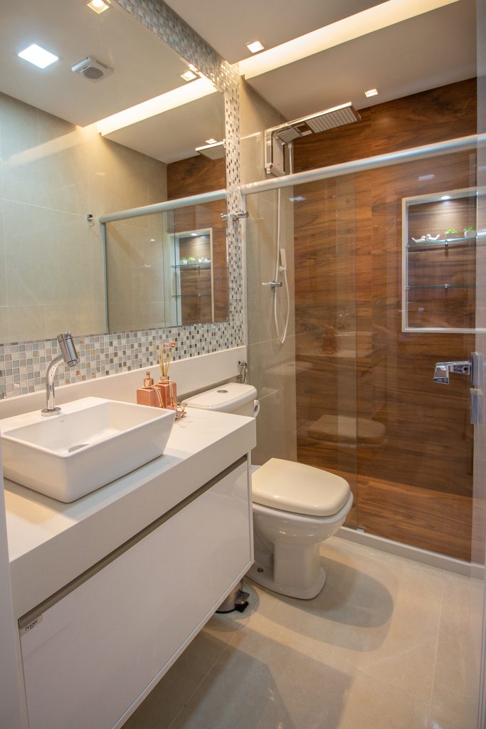 iluminação led embutida para banheiro moderno