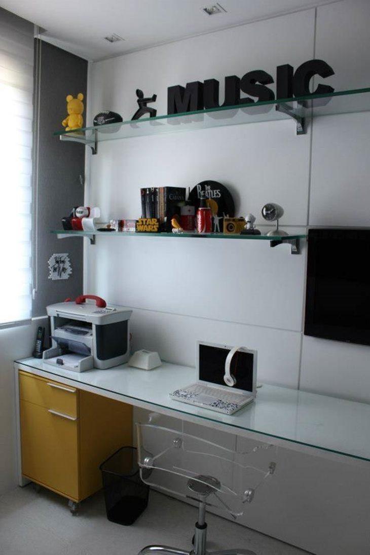 prateleira vidro temperado ou comum escritorio