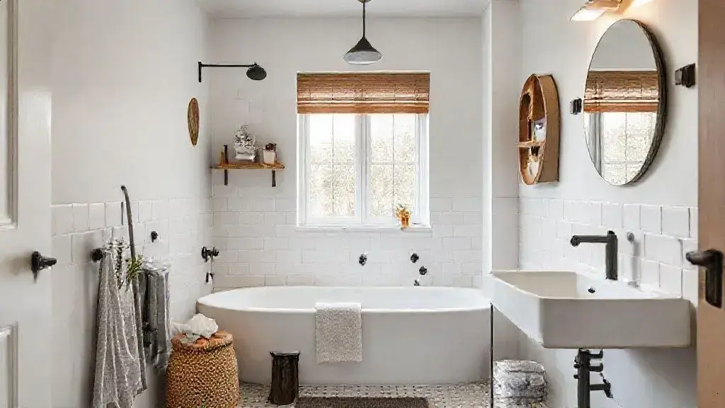 gabinete suspenso ou de chão para banheiro escandinavo