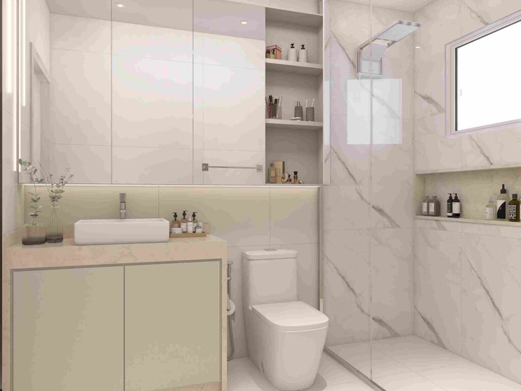 ideias de banheiros escandinavos pequenos