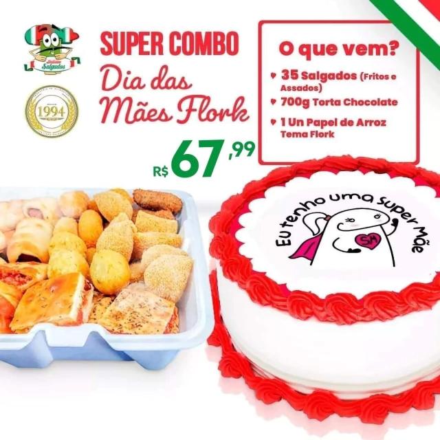 ideias de bentô cake dia das mães com flork