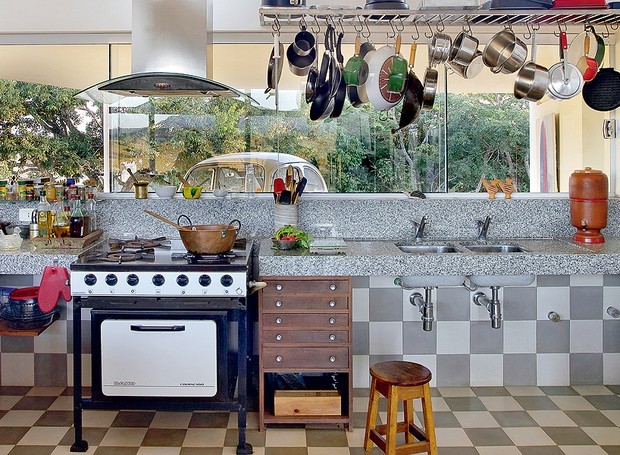 melhores ideias cozinha industrial estante aço para casa