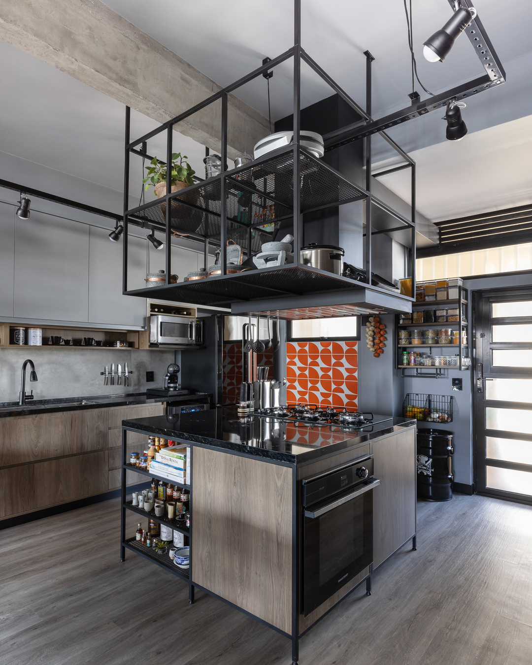 melhores ideias cozinha industrial estante aço para casa