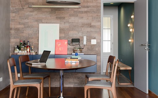 ideias de decoração com tijolinho aparente na sala