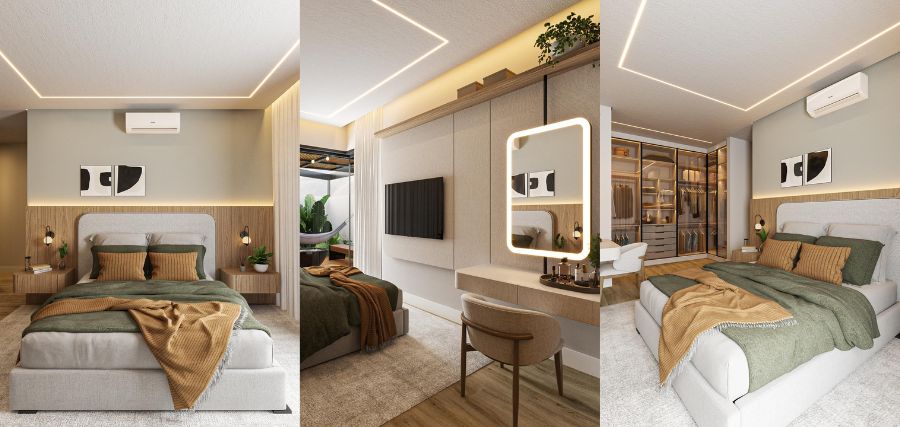 iluminação led cabeceira quarto casal