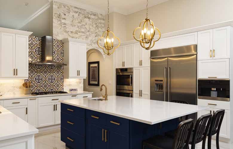 iluminacao para cozinha com ilha