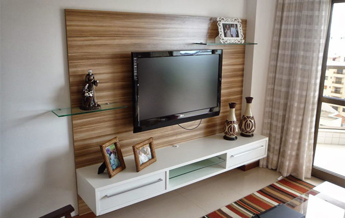 ideias de decoração para rack de sala