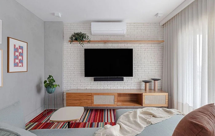 ideias de decoração para rack de sala