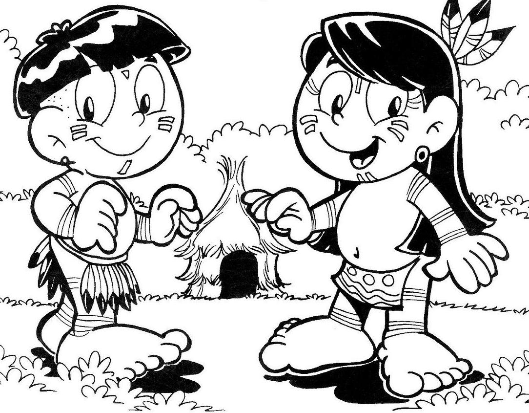 desenhos indigenas para colorir gratis