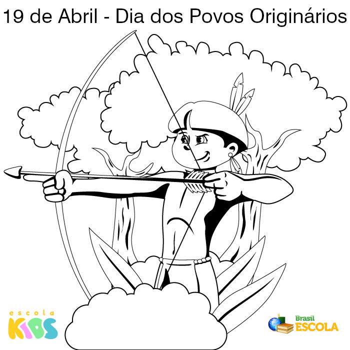 cultura indigena desenhos para colorir