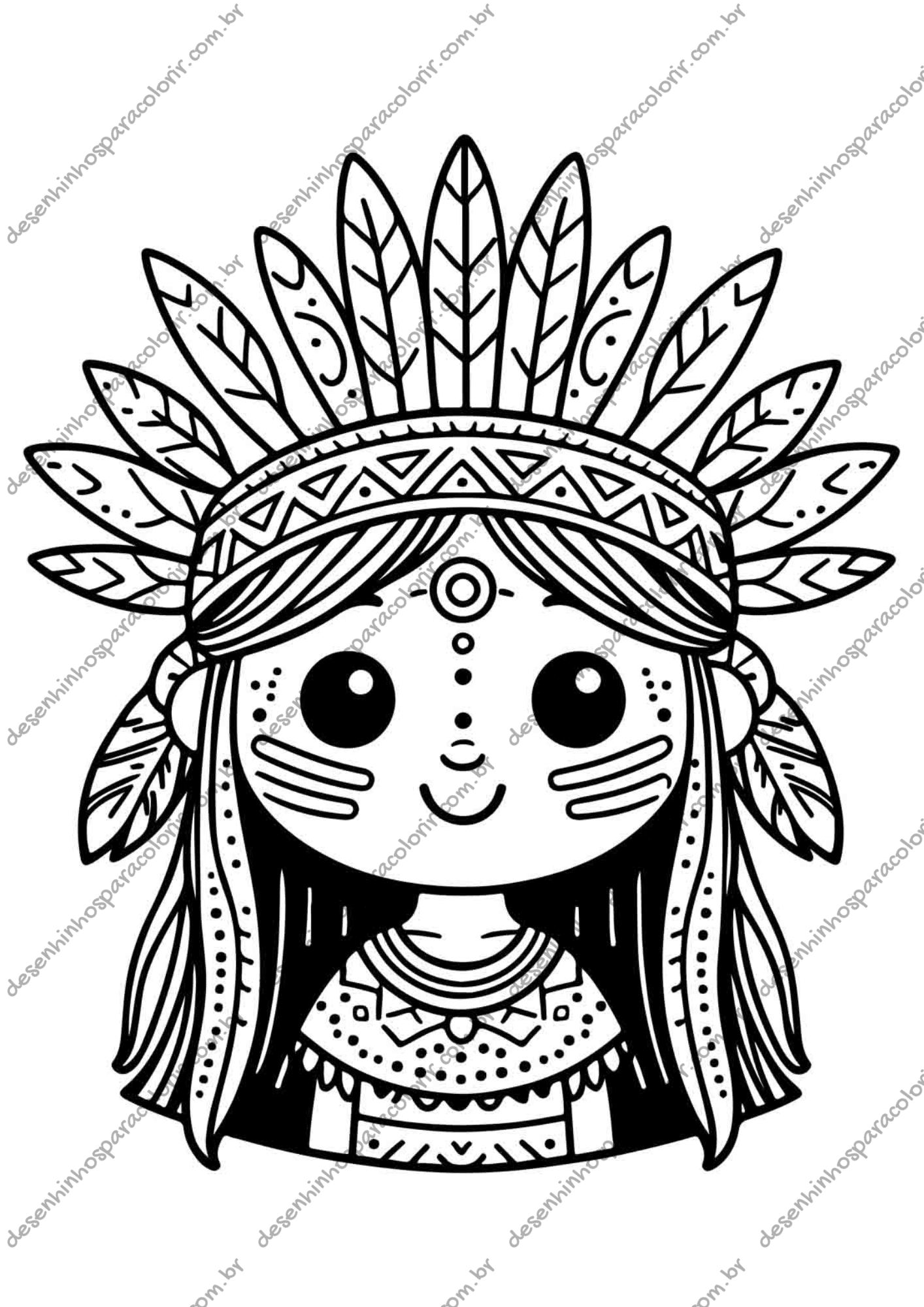 grafismos indigenas para colorir