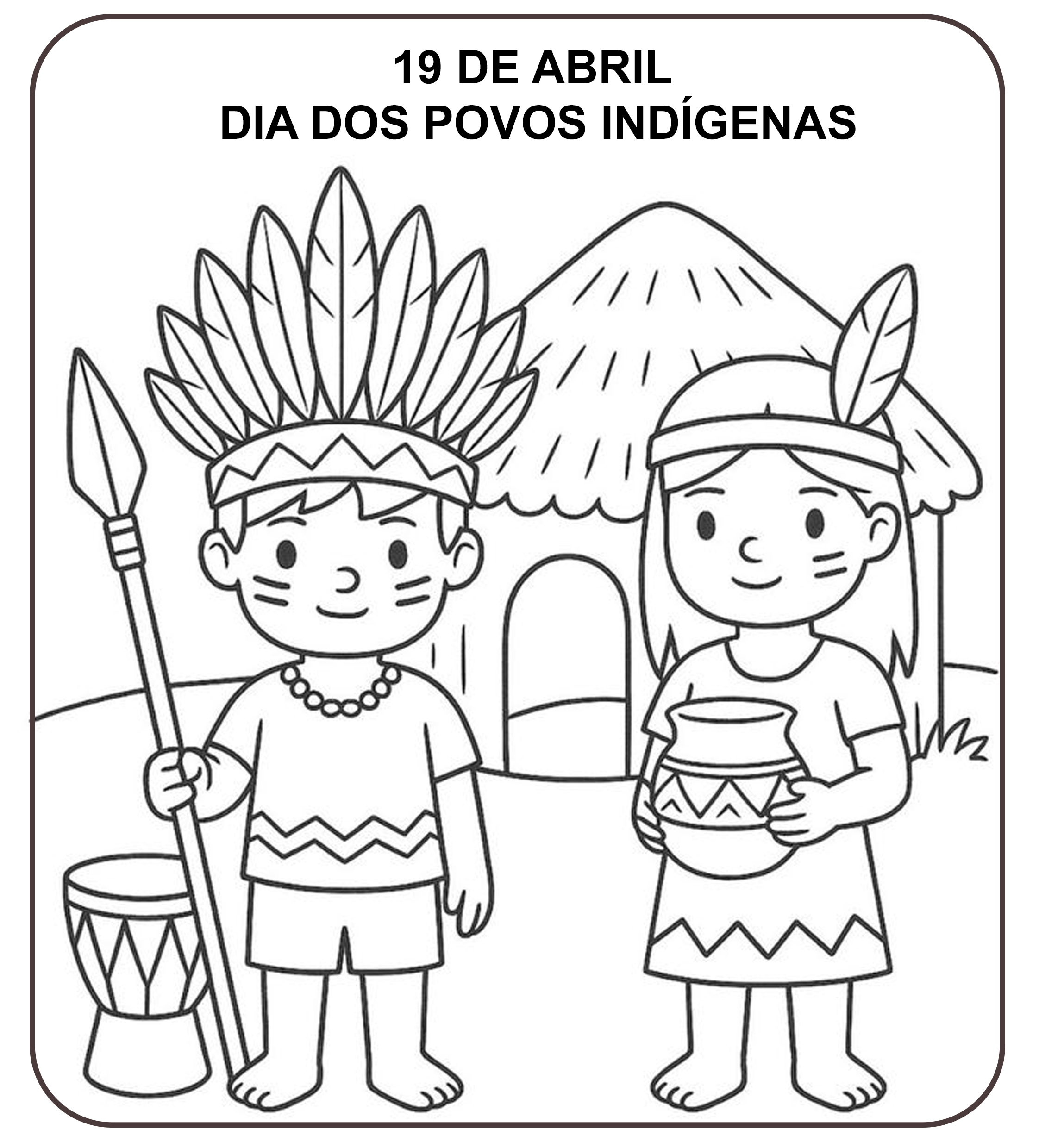 livrinho para colorir indigenas