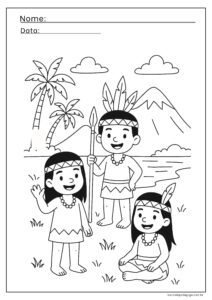 desenhos indigenas para colorir gratis