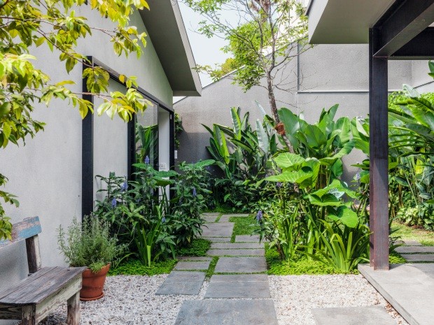 como instalar manta bidim pedras jardim