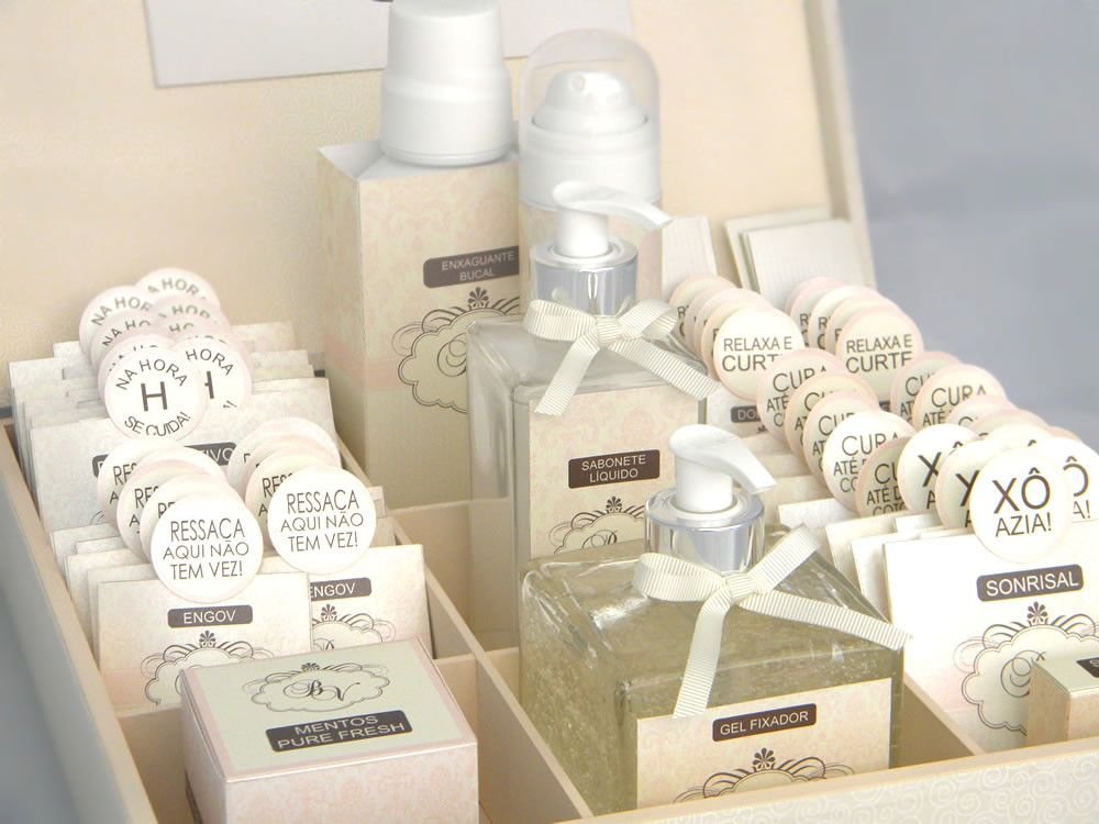 ideias criativas kit banheiro casamento
