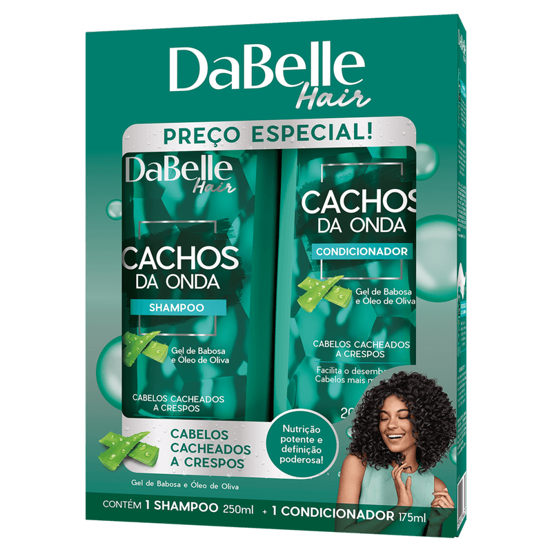 kit shampoo e condicionador para cabelos cacheados uso diário
