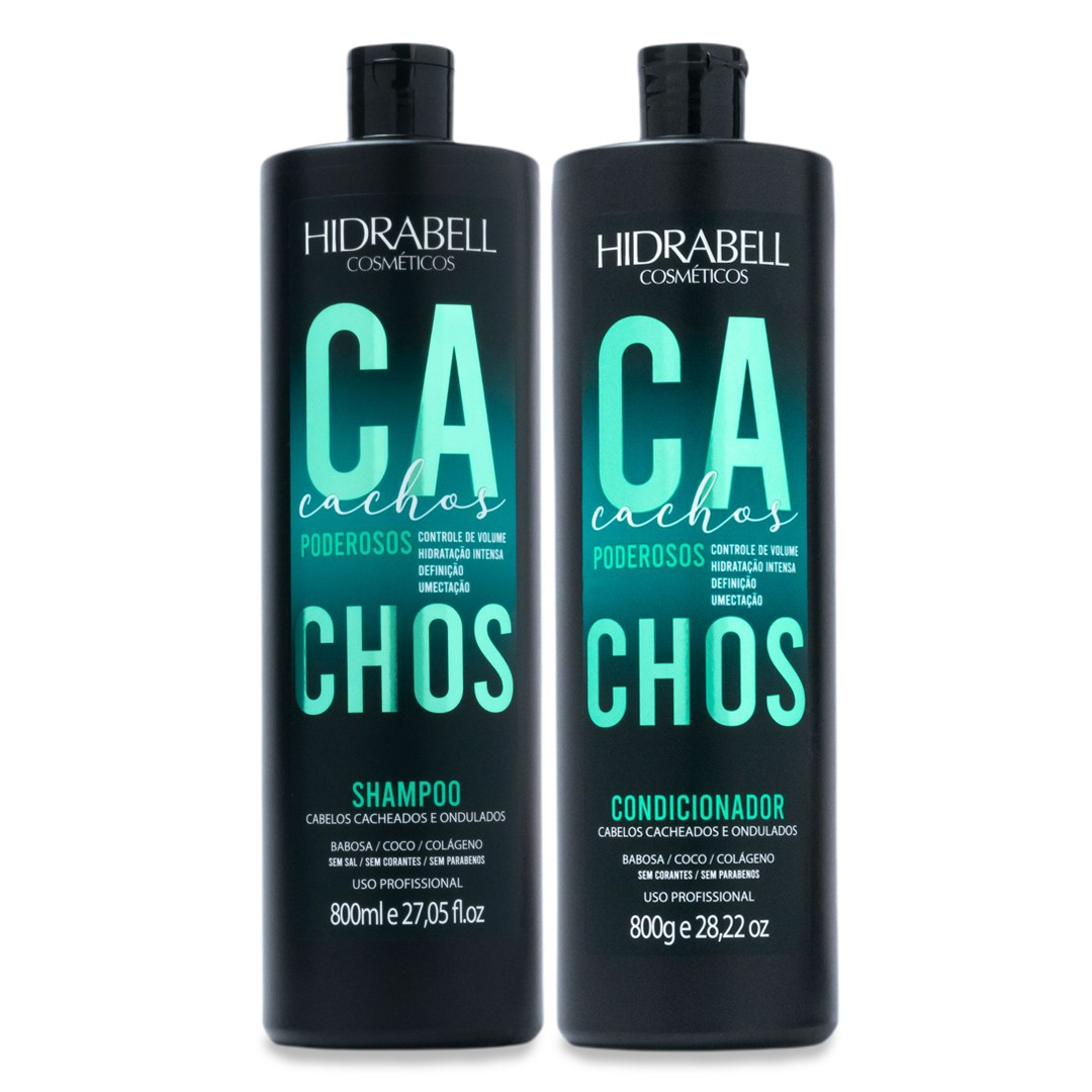 kit shampoo e condicionador para cabelos cacheados recuperação intensiva