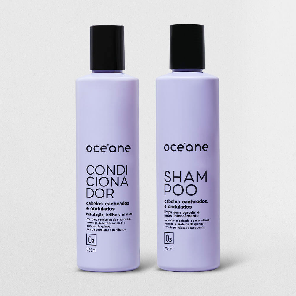 kit shampoo e condicionador para cabelos cacheados hidratação profunda