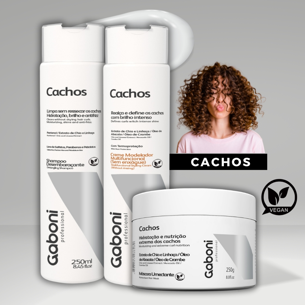 kit shampoo e condicionador para cabelos cacheados uso diário