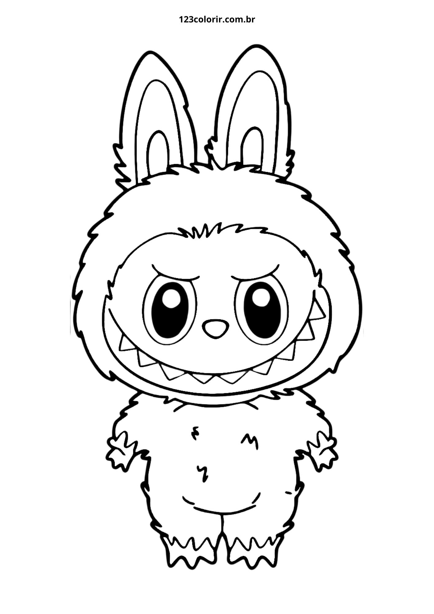 desenho do Labubu para pintar