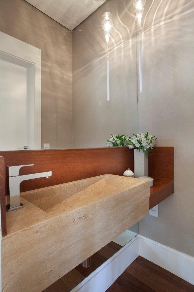 lavabo com cuba esculpida