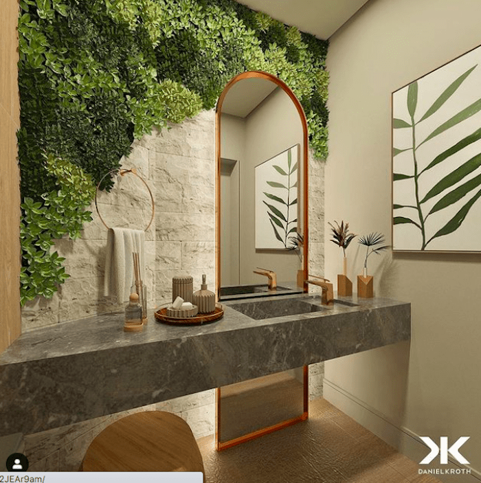 lavabo com cuba esculpida