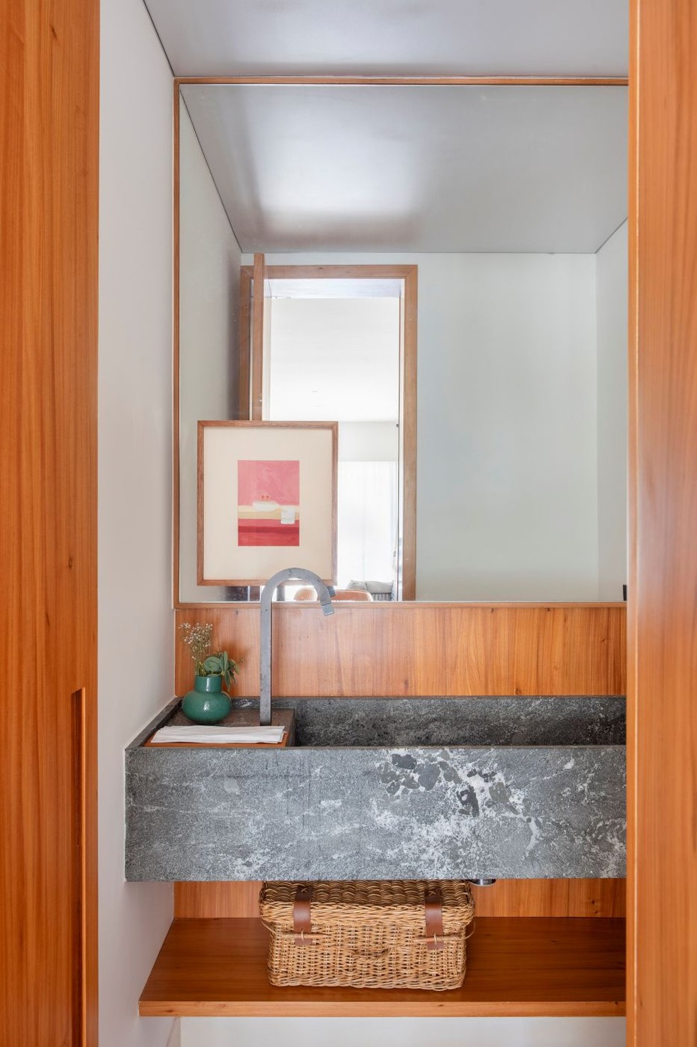 lavabo com cuba esculpida