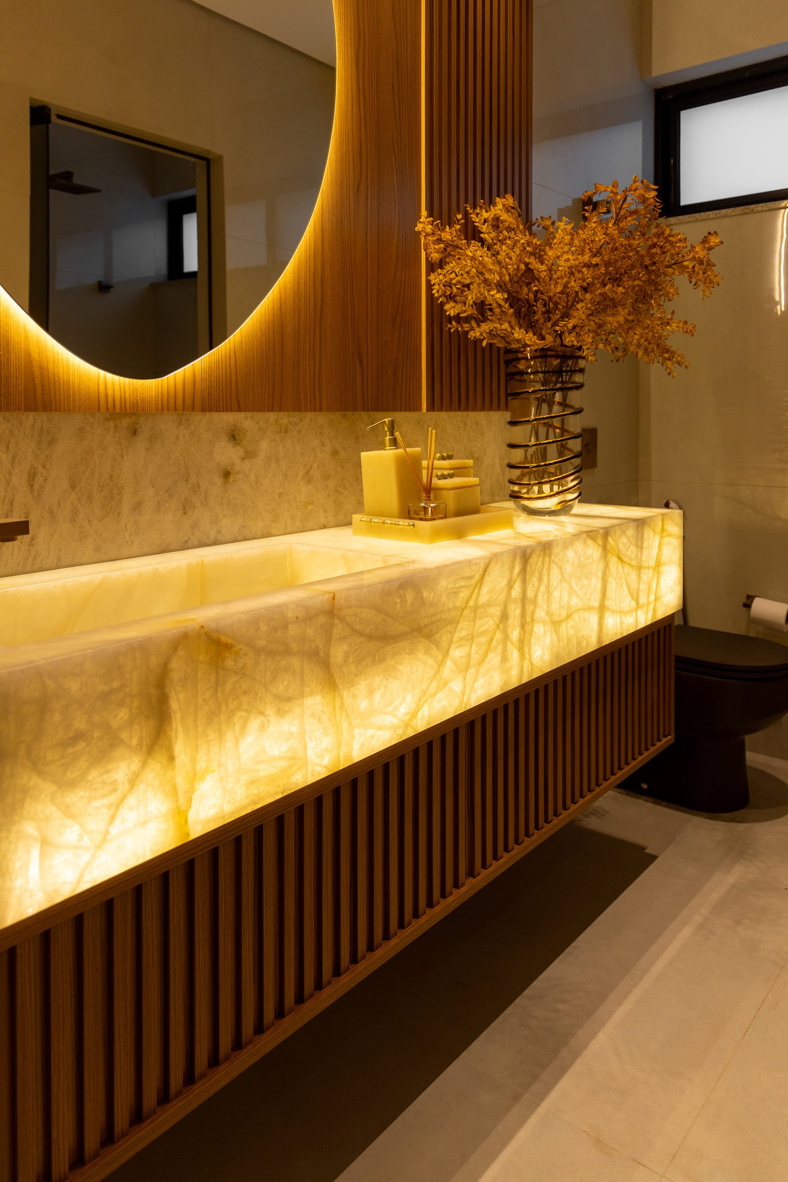 lavabo com cuba esculpida