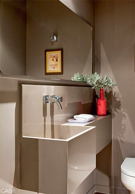 lavabo com cuba esculpida