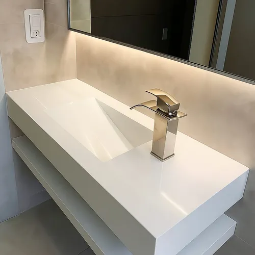 lavabo com cuba esculpida