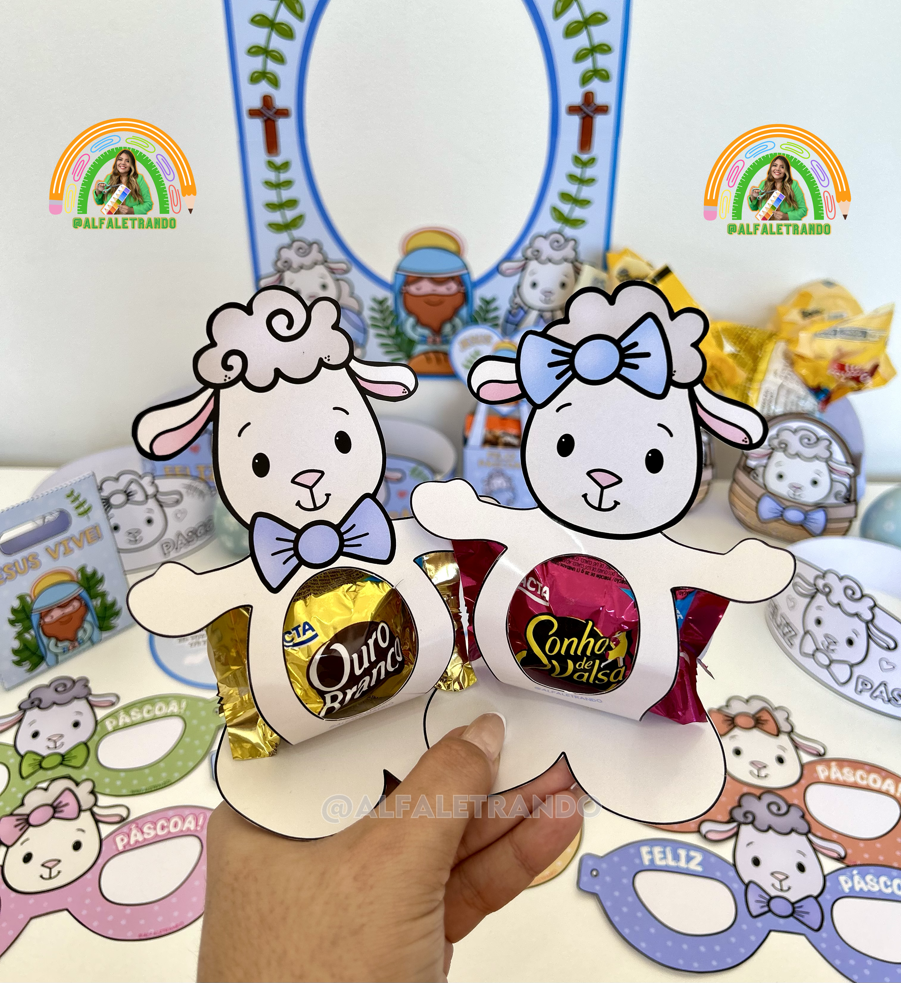 Como fazer coelhinhos de feltro para Páscoa