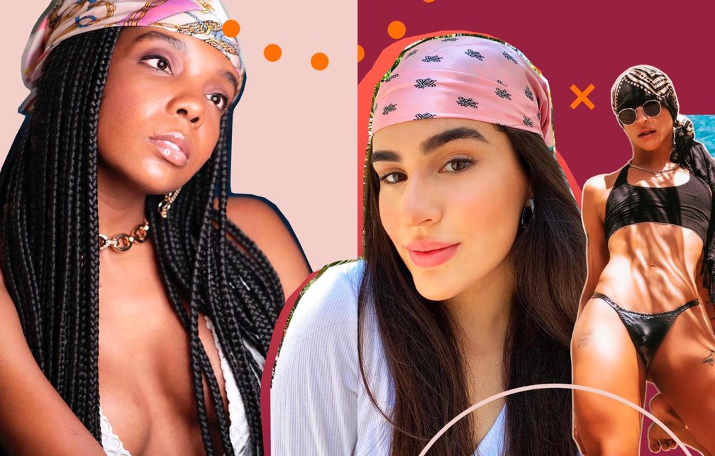 ideias penteados lenço cabelo feminino