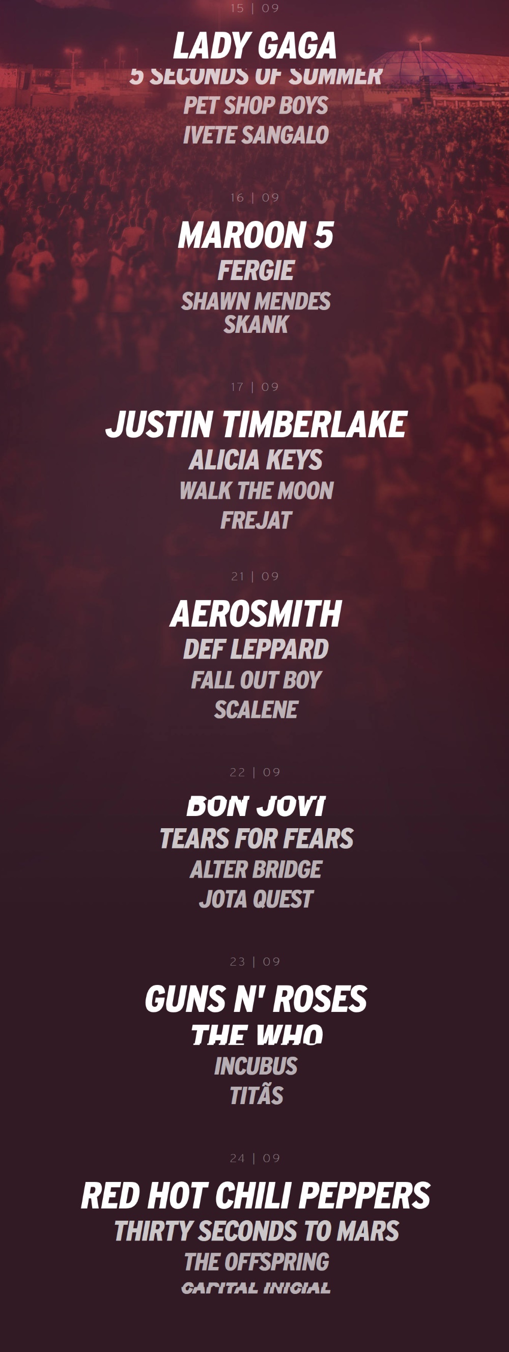 1. Rock in Rio 2026: Quem são os artistas confirmados?
2. Datas e Localização do Rock in Rio 2026
3. O que esperar do line-up do Rock in Rio 2026?
4. Rock in Rio 2026: Uma análise dos artistas anunciados
5. Guia completo do Rock in Rio 2026: Ingressos e informações