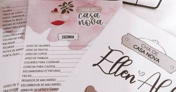 lista de presentes chá de panela