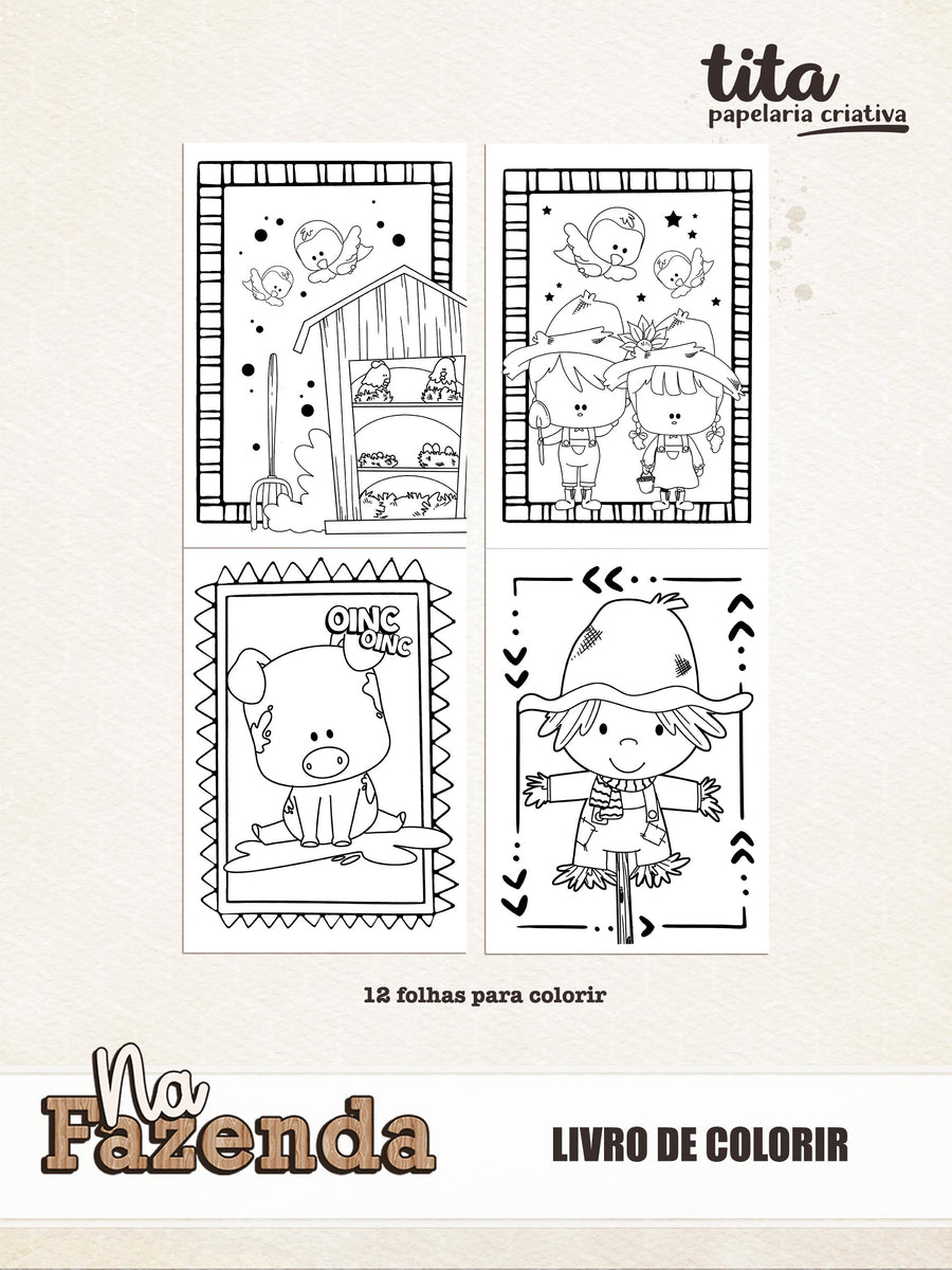 livro de colorir minimalista
