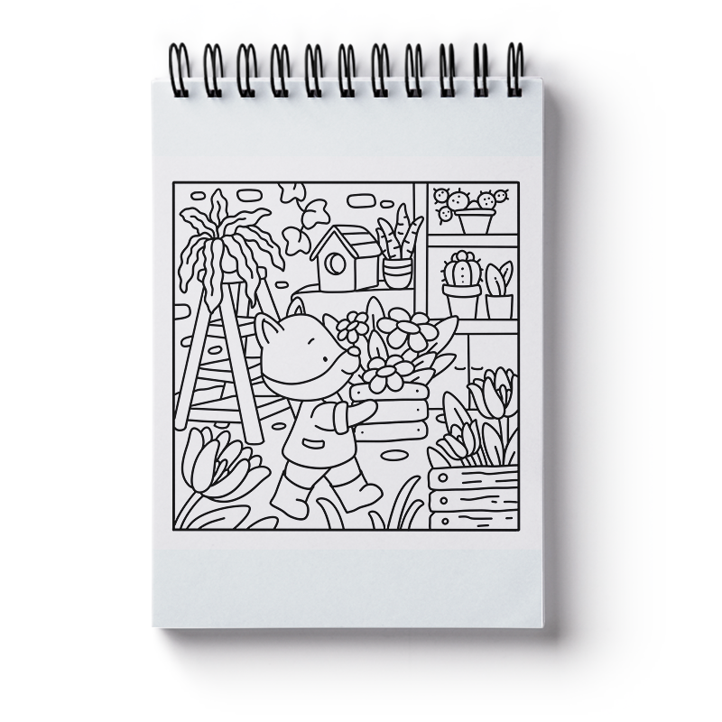 livro de colorir flores