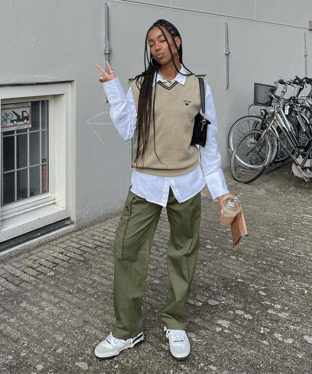 look calça verde oliva