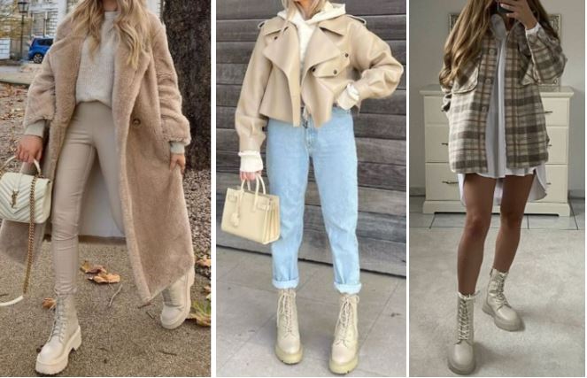 Como combinar bota bege com jeans