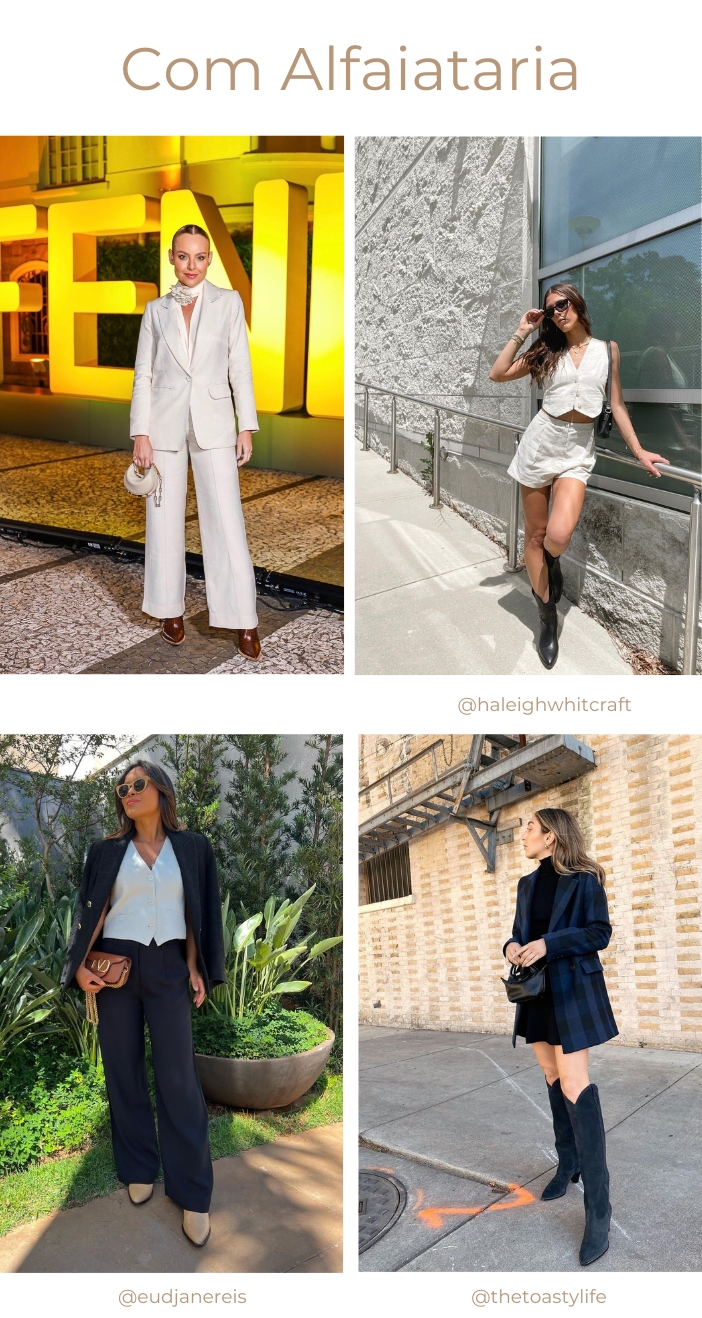 5 ideias de títulos:
1. Bota Western: O Guia Completo de Como Usar e Combinar
2. Do Campo à Cidade: Transforme Seu Estilo com Botas Country
3. Tendências 2026: As Botas Western Que Vão Dominar as Produções
4. Como Montar Looks Incríveis com Botas Texanas: Dicas de Estilo
5. Bota Western Feminina: Versatilidade e Sofisticação para Todos os Looks