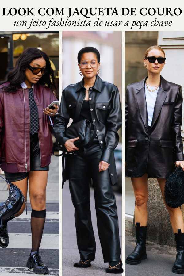 look com jaqueta de couro