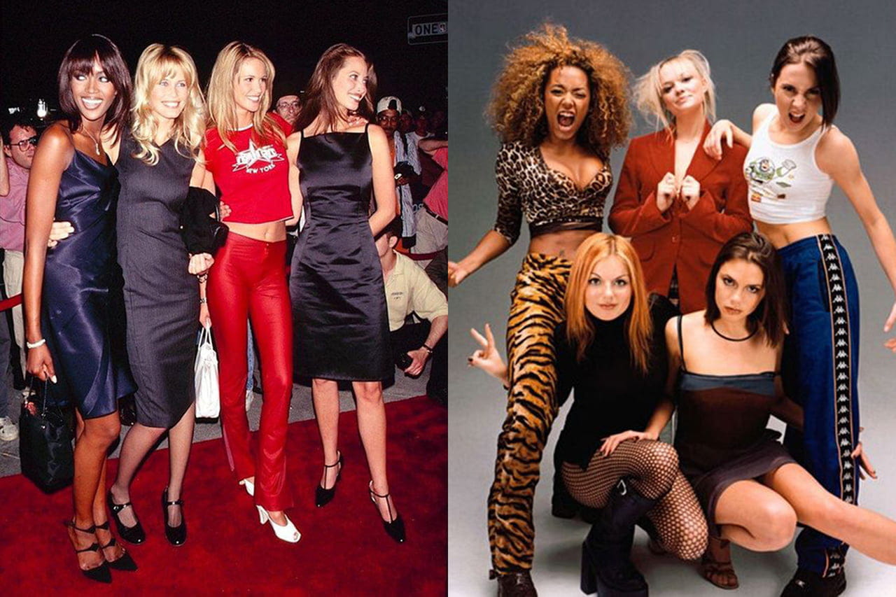 look anos 90 vs look atual