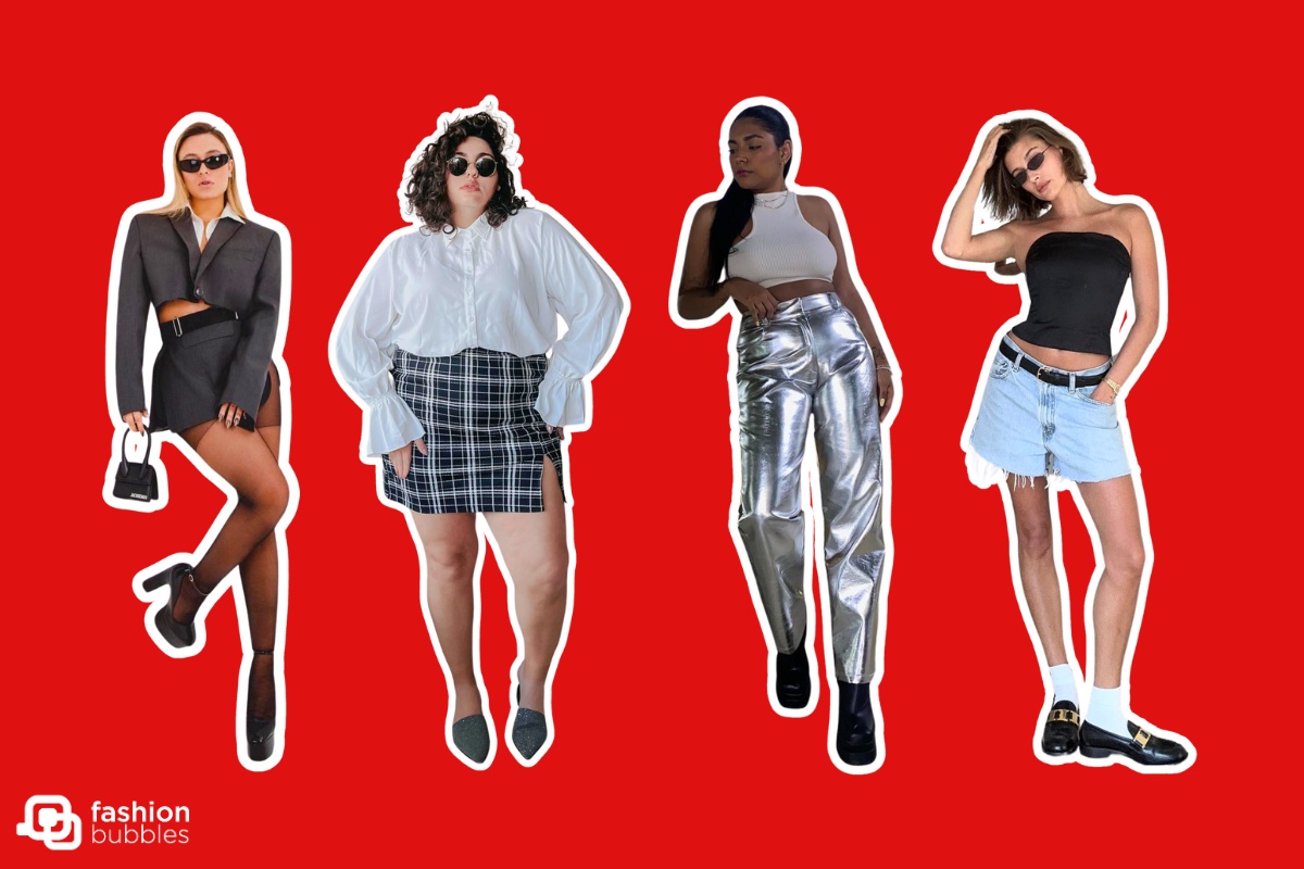 look anos 90 vs look atual