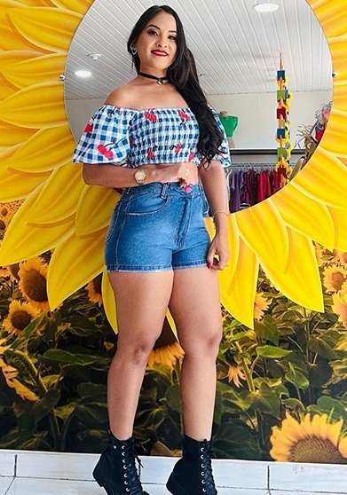 look festa junina feminino com calça jeans