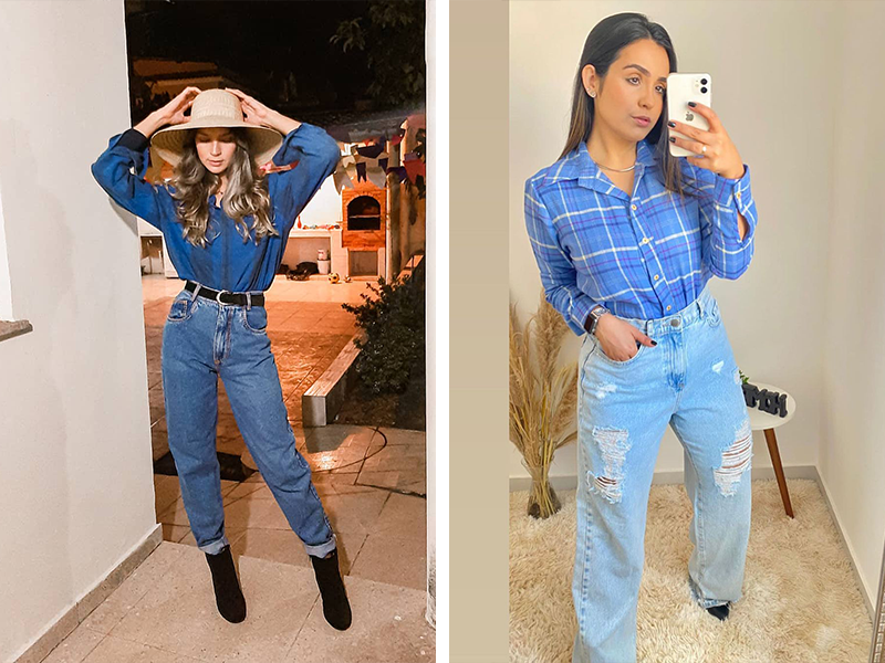 look festa junina feminino com calça jeans