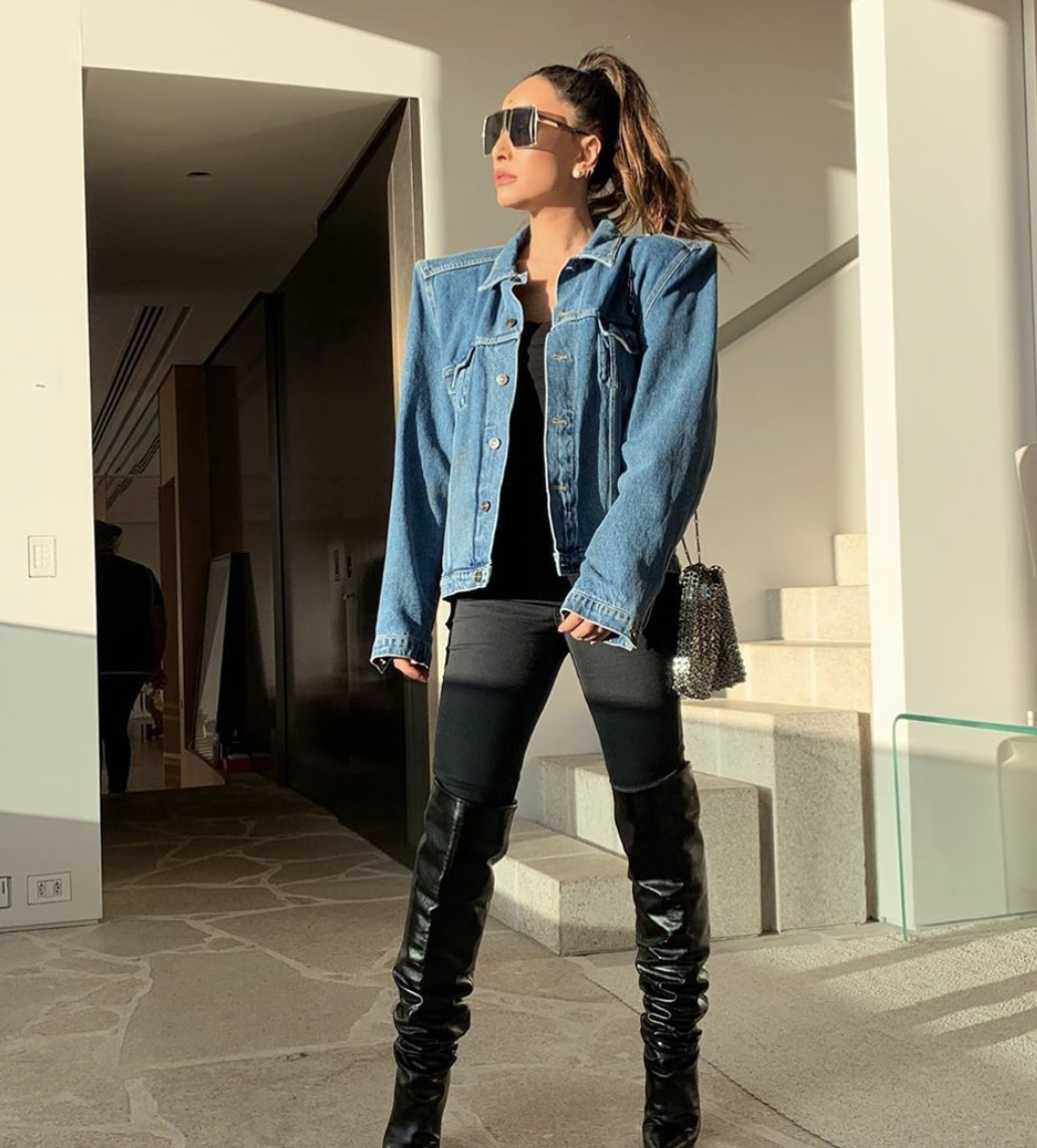 look festa junina feminino com calça jeans