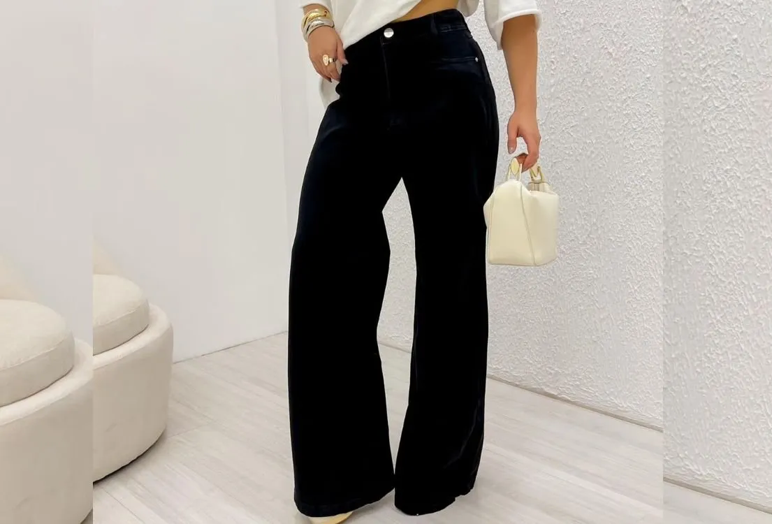 looks com calça wide leg