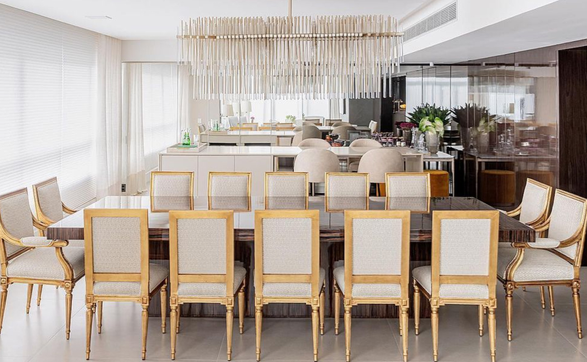 Lustre sala de jantar com filamento