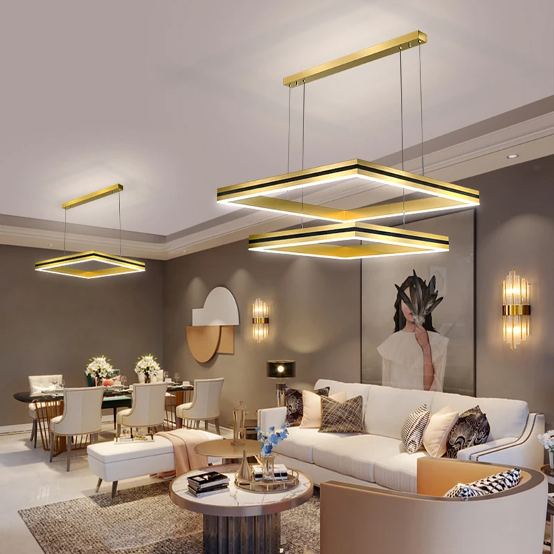 Lustre sala de jantar retangular