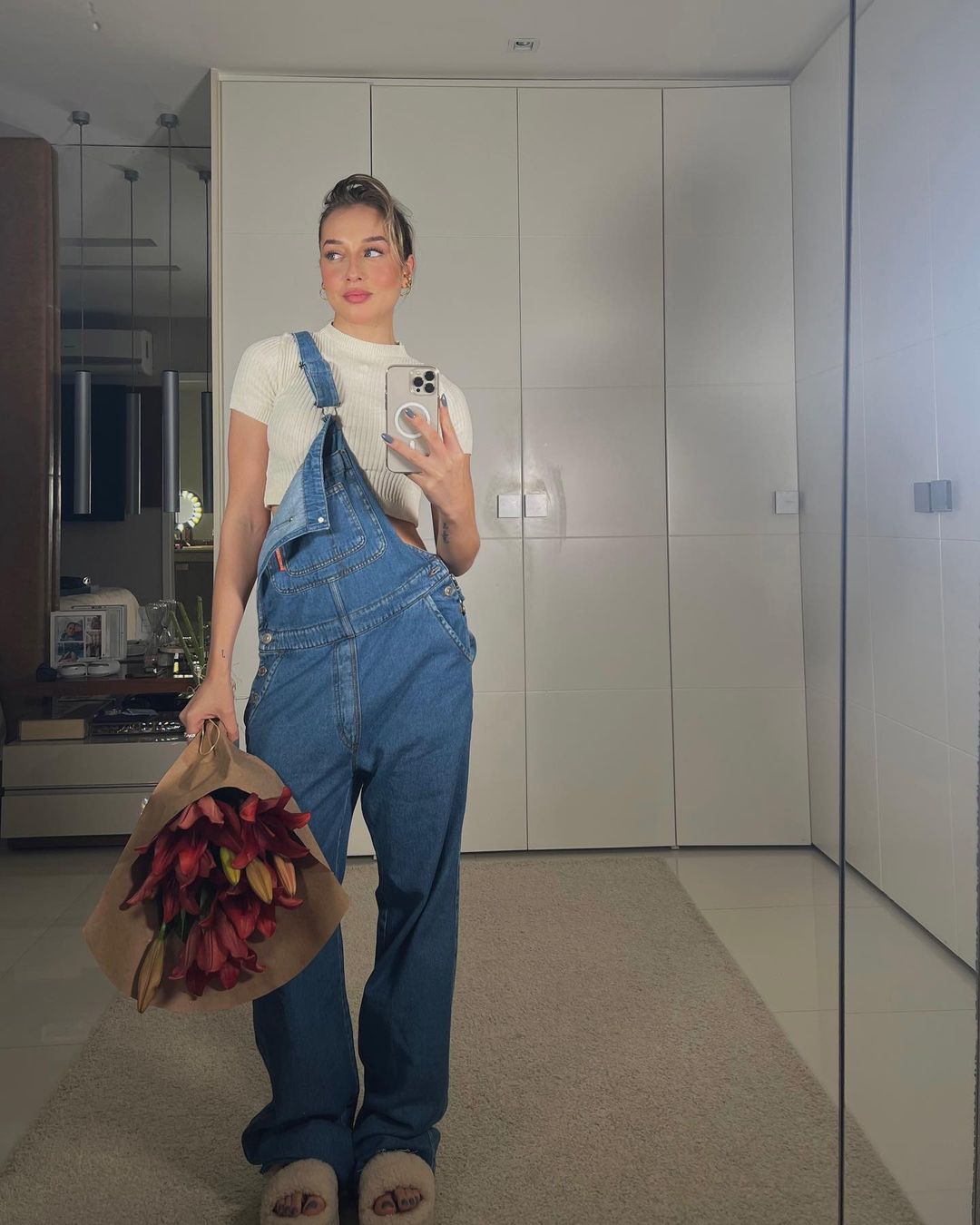 macacão jeans feminino com botões