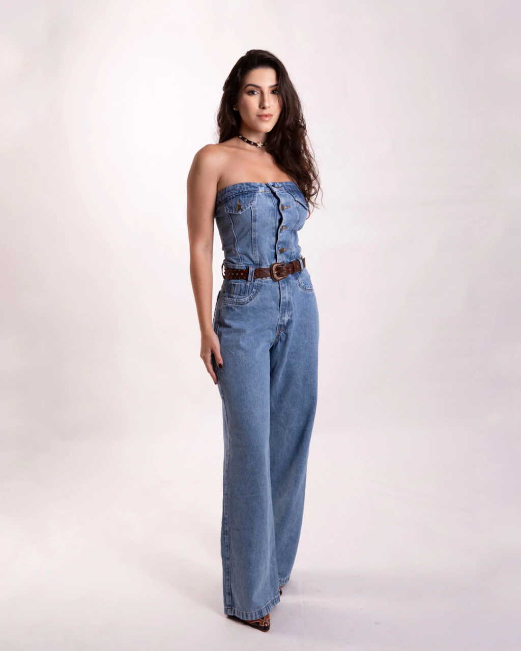 macacão jeans feminino preto
